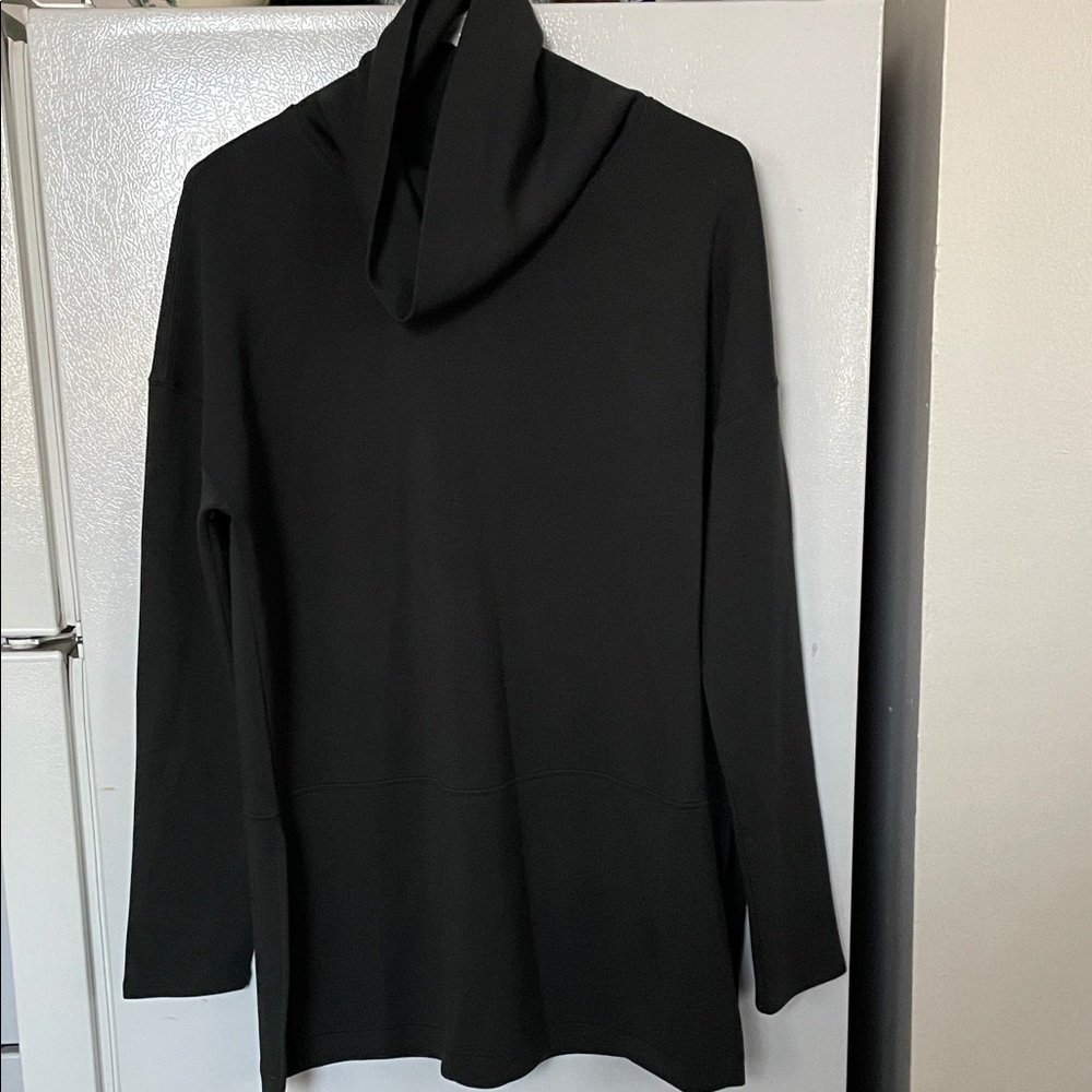 SPANX Women’s Medium Deep Green Long Sleeve Top Cowl Neck Everyday Comfort Style